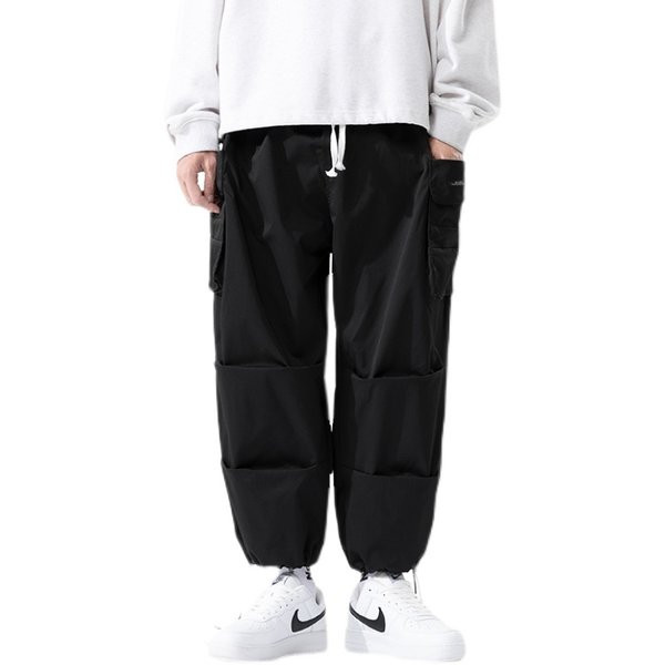 Muški široki model hlača s džepovima sa strane