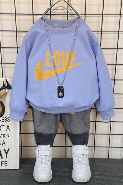 Νέο μοντέλο παιδικό σετ  σε δύο μέρη με επιγραφή για αγόρια