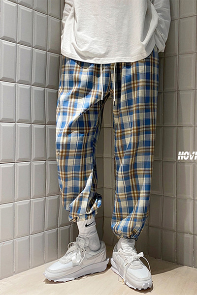 Ανδρικό καρό παντελόνι με κορδόνια