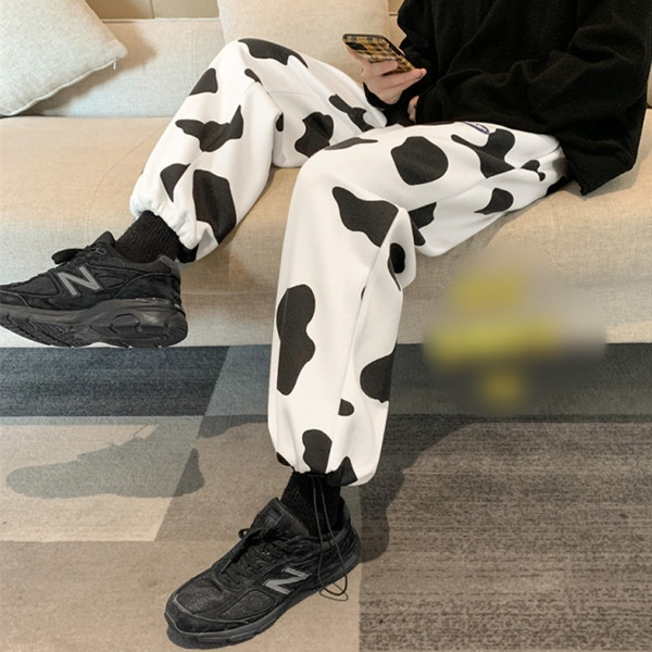 Ανδρικό παντελόνι ίσιο μοντέλο με άνιμαλ εκτύπωση