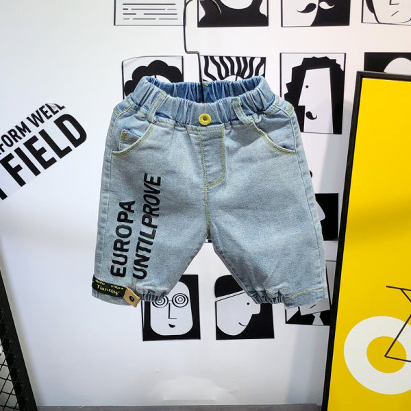 Casual σετ για αγόρια - μπλουζάκι με έγχρωμη εκτύπωση και κοντό τζιν