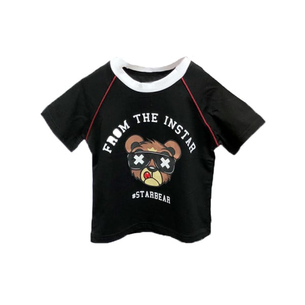 Casual σετ για αγόρια - μπλουζάκι με έγχρωμη εκτύπωση και κοντό τζιν