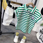 Casual παιδικό σετ για αγόρια  -ριγέ μπλούζα και σορτς