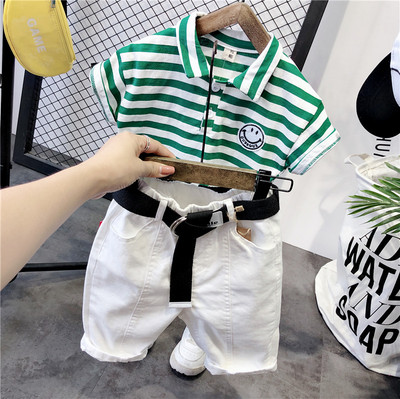 Casual παιδικό σετ για αγόρια  -ριγέ μπλούζα και σορτς