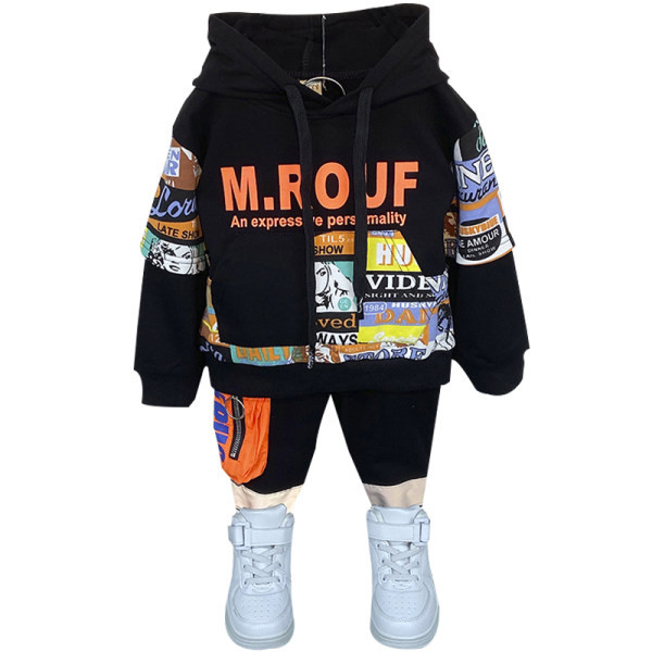 Novi model dječjeg kompleta s kapuljačom i vezicama za dječake