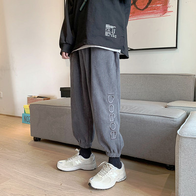 Ανδρικό παντελόνι φαρδύ μοντέλο με επιγραφές