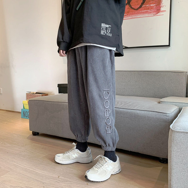 Ανδρικό παντελόνι φαρδύ μοντέλο με επιγραφές