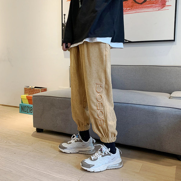 Ανδρικό παντελόνι φαρδύ μοντέλο με επιγραφές