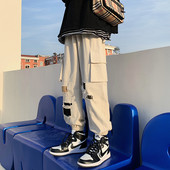 Ανδρικό παντελόνι με τσέπες - φαρδύ μοντέλο