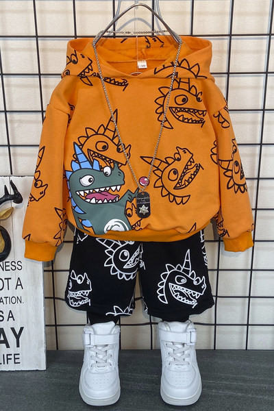 Παιδικό σετ σε μαύρο και πορτοκαλί χρώμα κατάλληλο για αγόρια