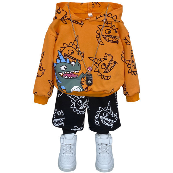 Παιδικό σετ σε μαύρο και πορτοκαλί χρώμα κατάλληλο για αγόρια