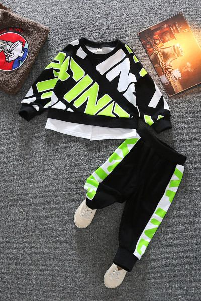 Καθημερινά παιδικά σετ από δύο μέρη με επιγραφές