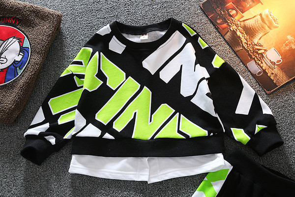 Καθημερινά παιδικά σετ από δύο μέρη με επιγραφές