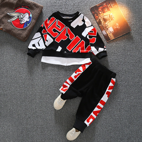 Καθημερινά παιδικά σετ από δύο μέρη με επιγραφές