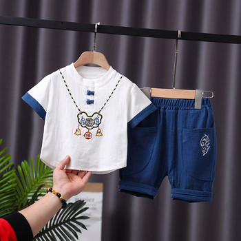 Детски летен комплект за момчета - тениска и къс панталон
