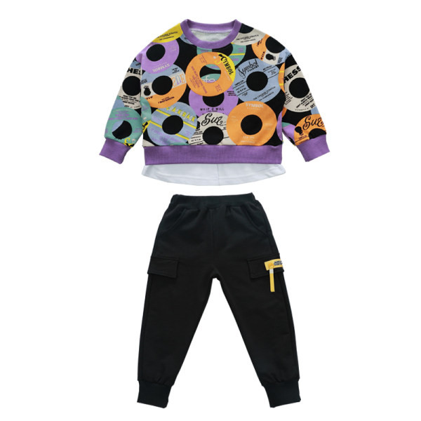 Πολύχρωμο παιδικό σετ από δύο μέρη για αγόρια