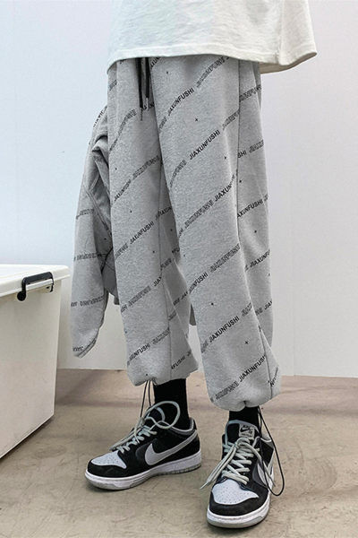 Muške duge hlače s natpisima
