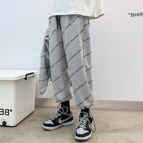 Muške duge hlače s natpisima