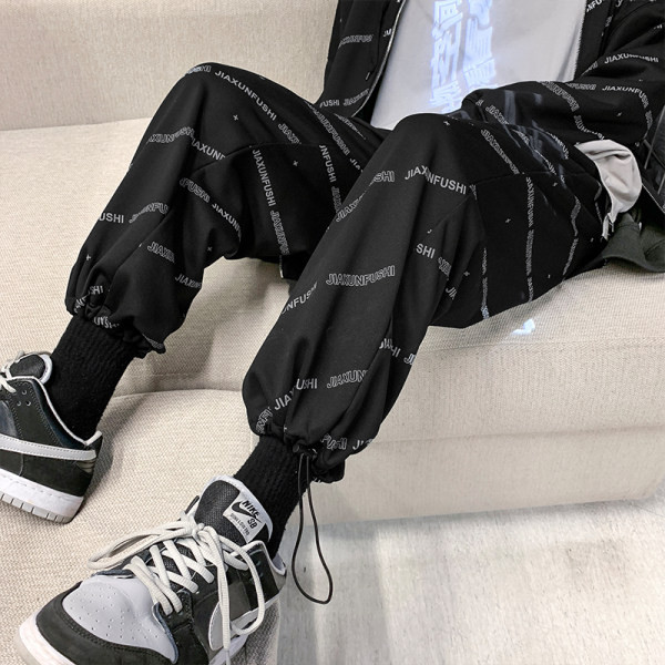 Muške duge hlače s natpisima