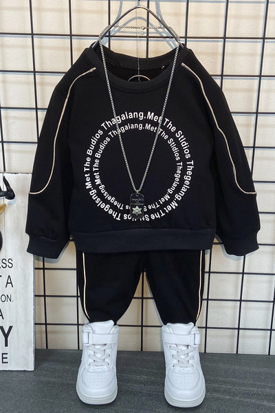 Dječji dnevni set u crnoj i crvenoj boji