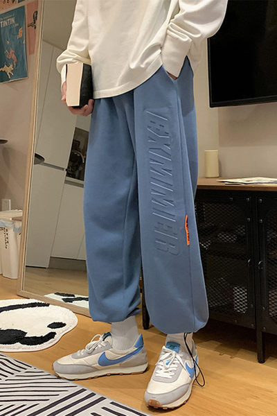 Ανδρικό παντελόνι απλό φαρδύ μοντέλο