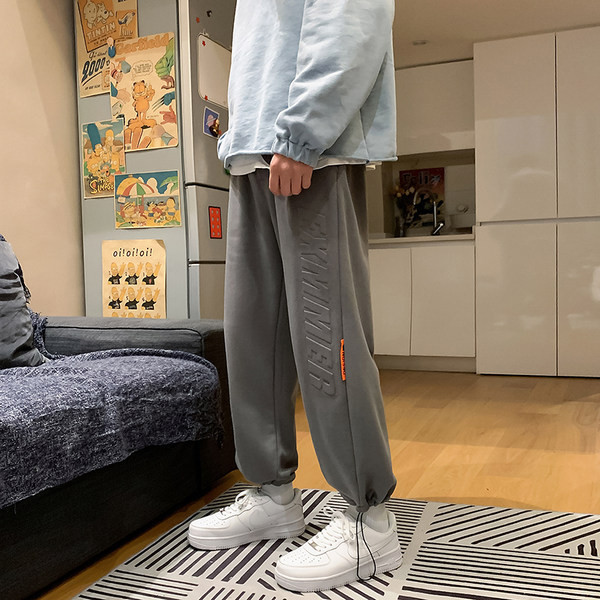 Ανδρικό παντελόνι απλό φαρδύ μοντέλο