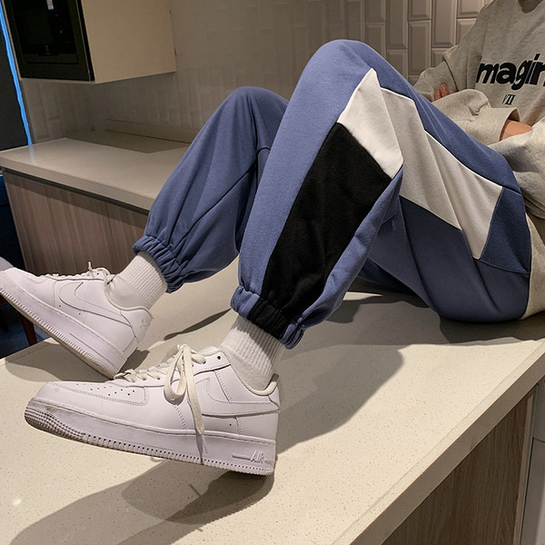 Μοντέρνο ανδρικό παντελόνι φαρδύ μοντέλο με ελαστικό