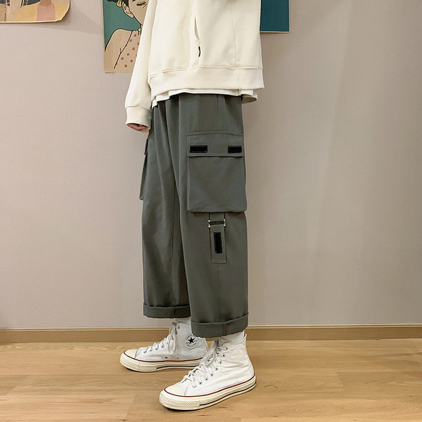 Φαρδύ μοντέλο ανδρικό παντελόνι με τσέπες