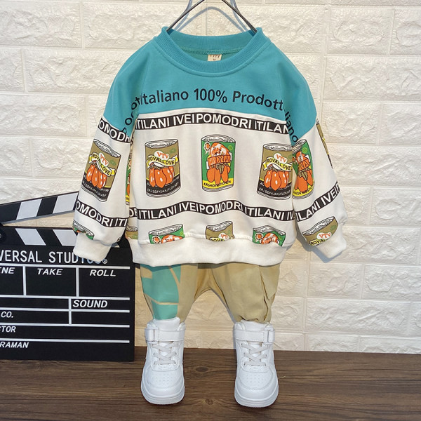 Σύγχρονα παιδικά σετ από δύο μέρη σε μπλε και κίτρινο χρώμα