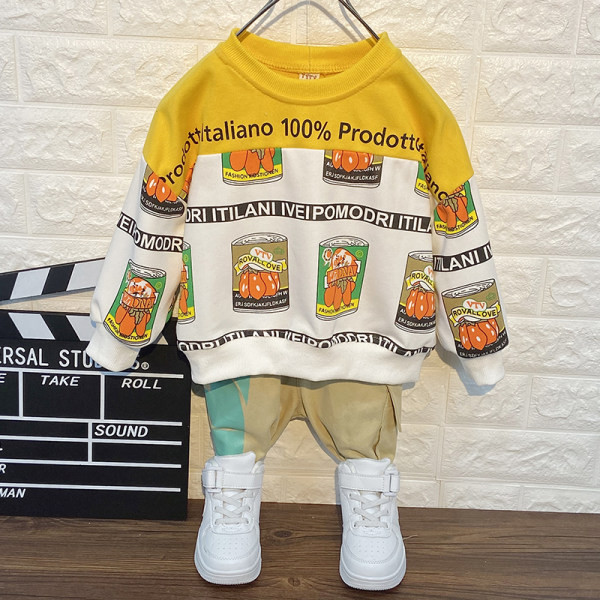 Σύγχρονα παιδικά σετ από δύο μέρη σε μπλε και κίτρινο χρώμα