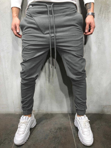 Ανδρικό παντελόνι κλασικό μοντέλο με κορδόνια