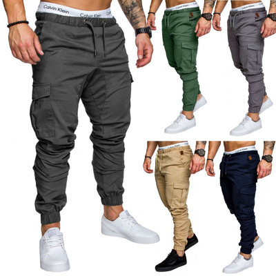 Мъжки ежедневен панталон с връзки и странични джобове
