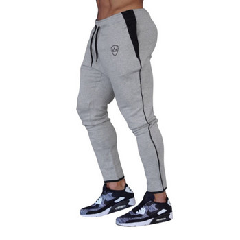 Мъжки спортен панталон с връзи изчистен модел