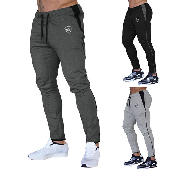 Ανδρικό αθλητικό παντελόνι με κορδόνια απλό μοντέλο