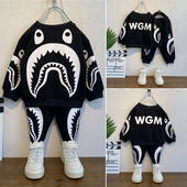 Dnevni dječji set za dječake u crno-bijeloj boji