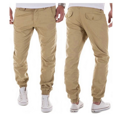 Ανδρικό παντελόνι απλό ίσιο μοντέλο με τσέπες και ελαστικό