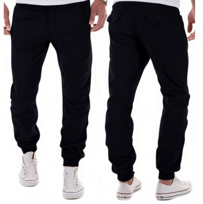 Ανδρικό παντελόνι απλό ίσιο μοντέλο με τσέπες και ελαστικό