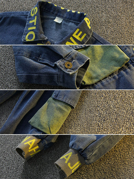 Νέο μοντέλο τζιν σετ με επιγραφές για αγόρια