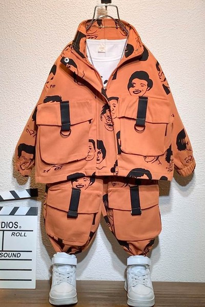 Καθημερινά παιδικά σετ με απλικέ και τσέπες