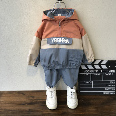 Φθινόπωρο-χειμερινό σετ φούτερ με κουκούλα και παντελόνι