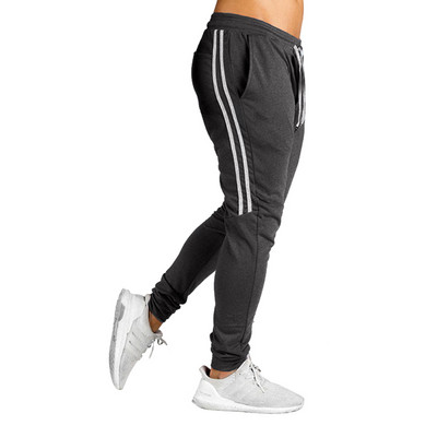 Muške hlače s džepovima na vezice i rubovima