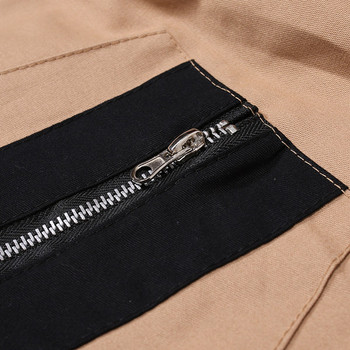 Актуален мъжки панталон с цип връзки и джобове