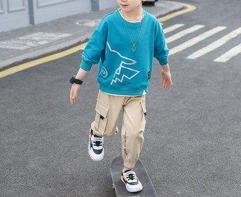 Нов модел детски сет суичър и спортен панталон с джобове 