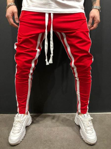 Vīriešu sporta bikses ar saitēm slim modelis