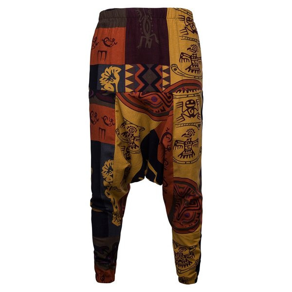 Ανδρικό παντελόνι φαρδύ μοντέλο με μοτίβο