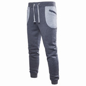 Ανδρικό αθλητικό παντελόνι ίσιο μοντέλο με φερμουάρ και κορδόνια