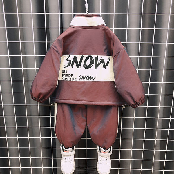 Γυναικείο σετ σε μπλε και μπορντό για αγόρια με φερμουάρ