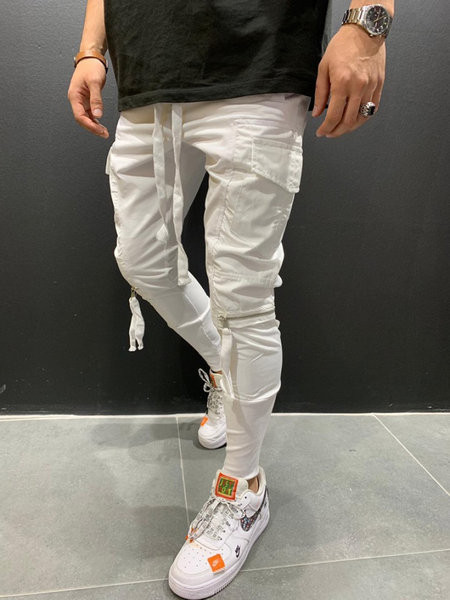 Aktualne muške hlače s vezicama i patentnim zatvaračem