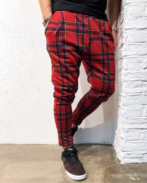 Μοντέρνο καρό παντελόνι ανδρικό