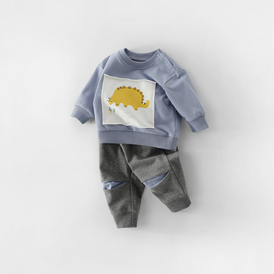 Καθημερινά παιδικά σετ με απλικέ και τσέπες για αγόρια